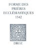 ebook - Recueil des opuscules 1566. Forme des prières ecclésiasti...