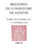 ebook - Registres du Consistoire de Genève au temps de Calvin