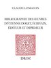 ebook - Bibliographie des œuvres d’Etienne Dolet, écrivain, édite...