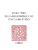 ebook - Inventaire de la bibliothèque de Pontus de Tyard