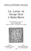ebook - Les Lettres de George Sand à Sainte-Beuve
