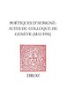 ebook - Poétiques d'Aubigné.  / Préface de Michel Jeanneret