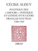 ebook - Politique des &quot;Amours&quot; : poétique et genèse d'un genre fr...