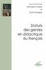 ebook - Statuts des genres en didactique du français