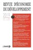 ebook - Revue d'économie du développement